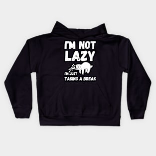 energy saving mode - I'm not lazy - sarcastic saying Kids Hoodie